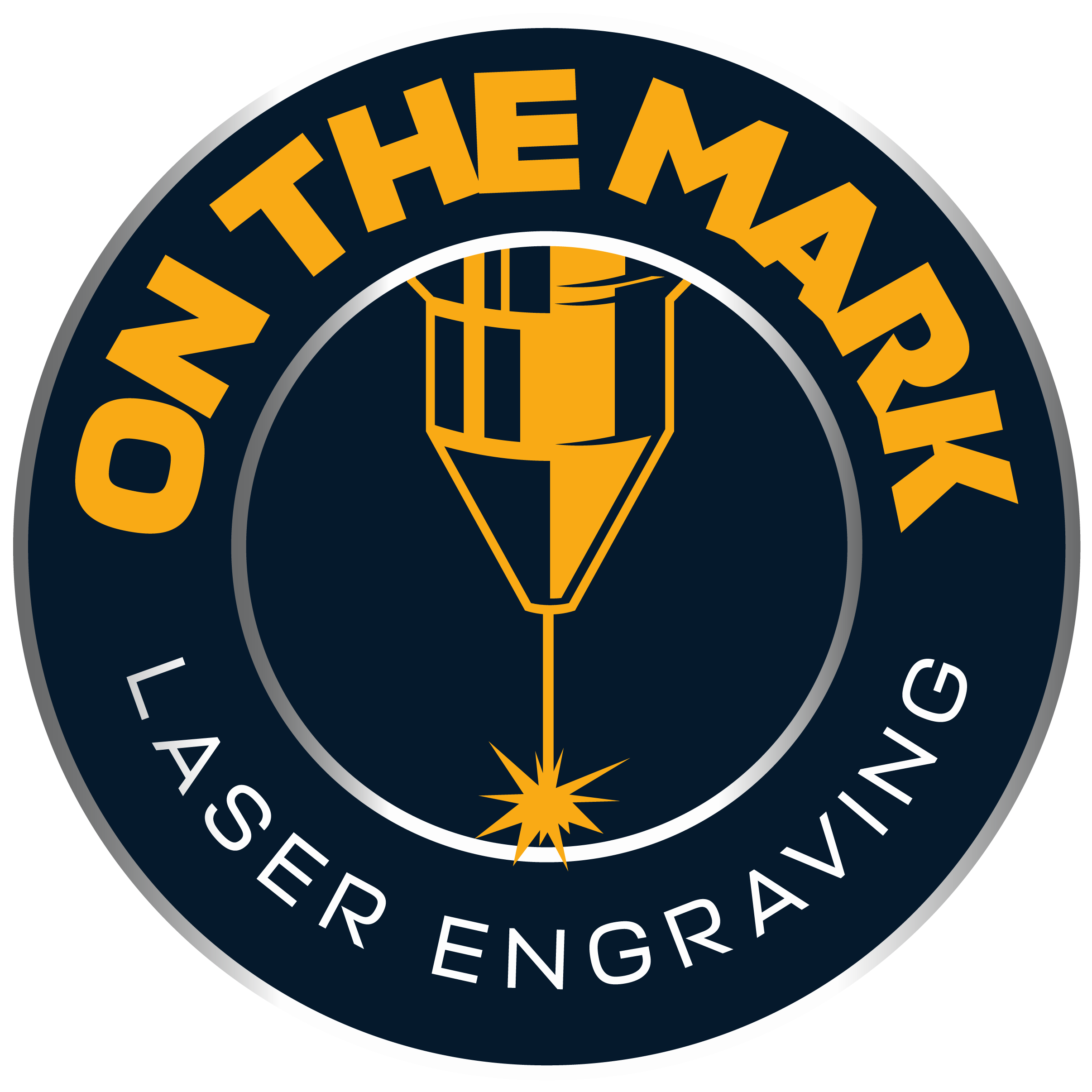 On The Mark Laser Engraving logo